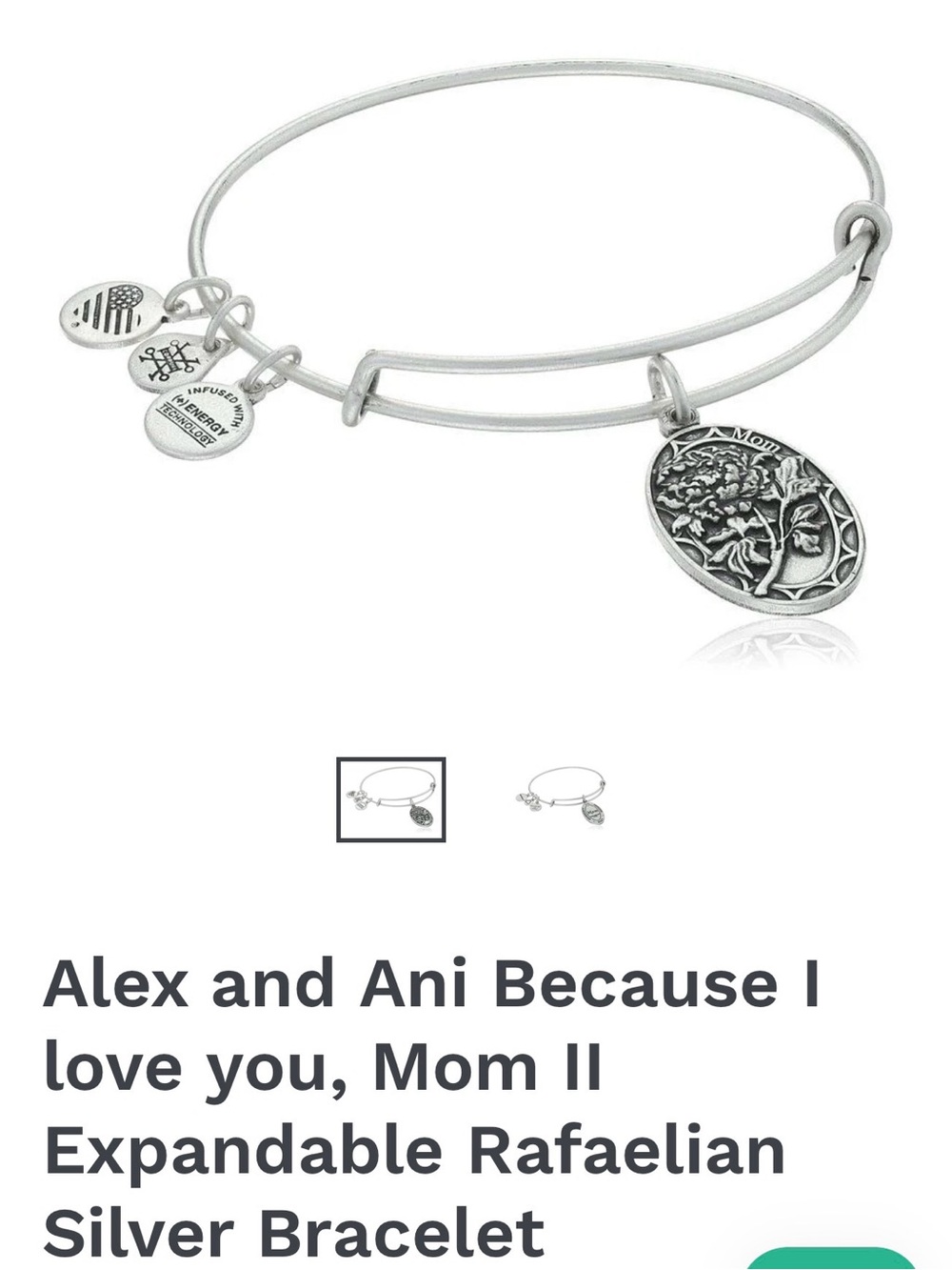 Alex and Ani Silver-Tone Expandable Charm Bracelet